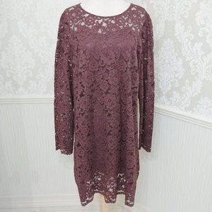H&M Lace Long Sleeve Dress Plus Size 16